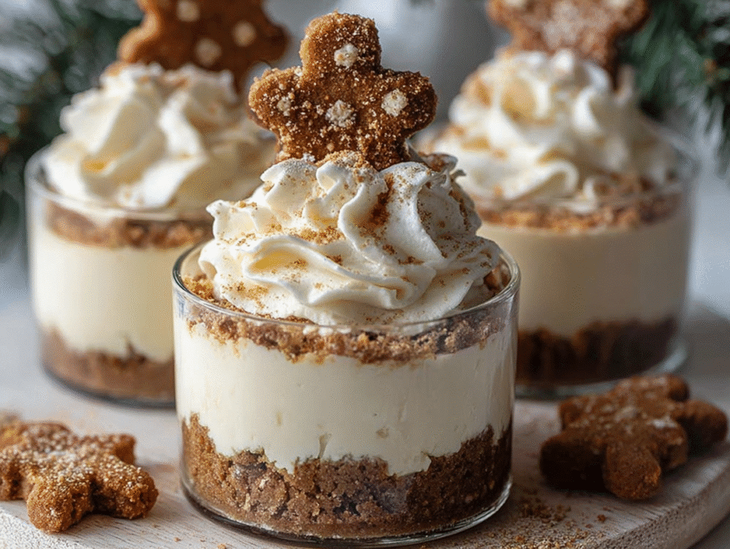 No-Bake Gingerbread Cheesecake Cups