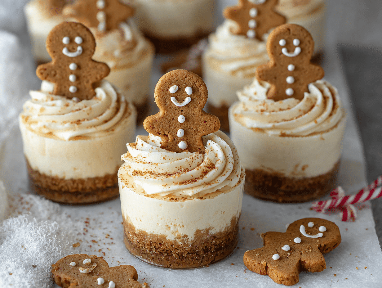 No-Bake Gingerbread Cheesecake Cups