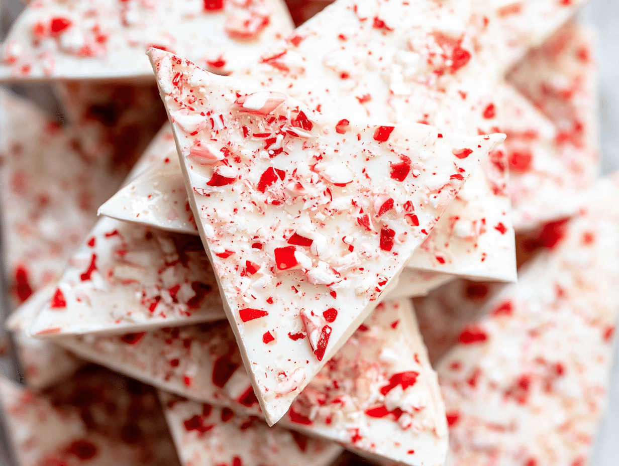 No Bake Peppermint bark