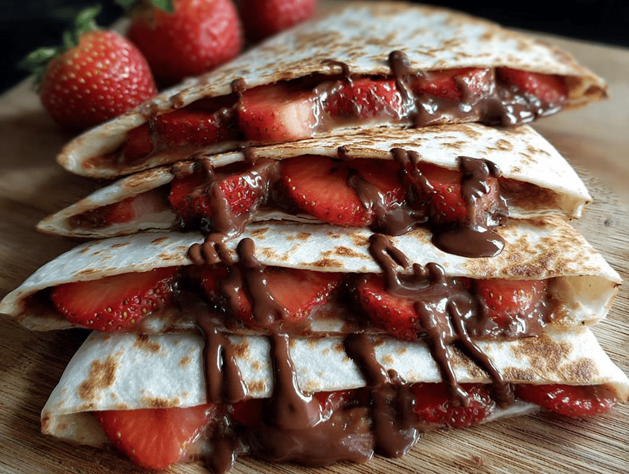 Nutella Strawberry Quesadilla