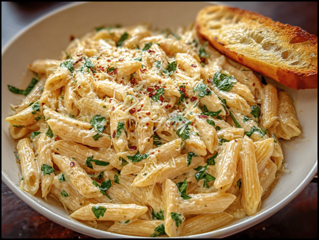 One Pot Creamy Garlic Pasta