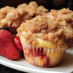 Orange Strawberry Muffins Streusel