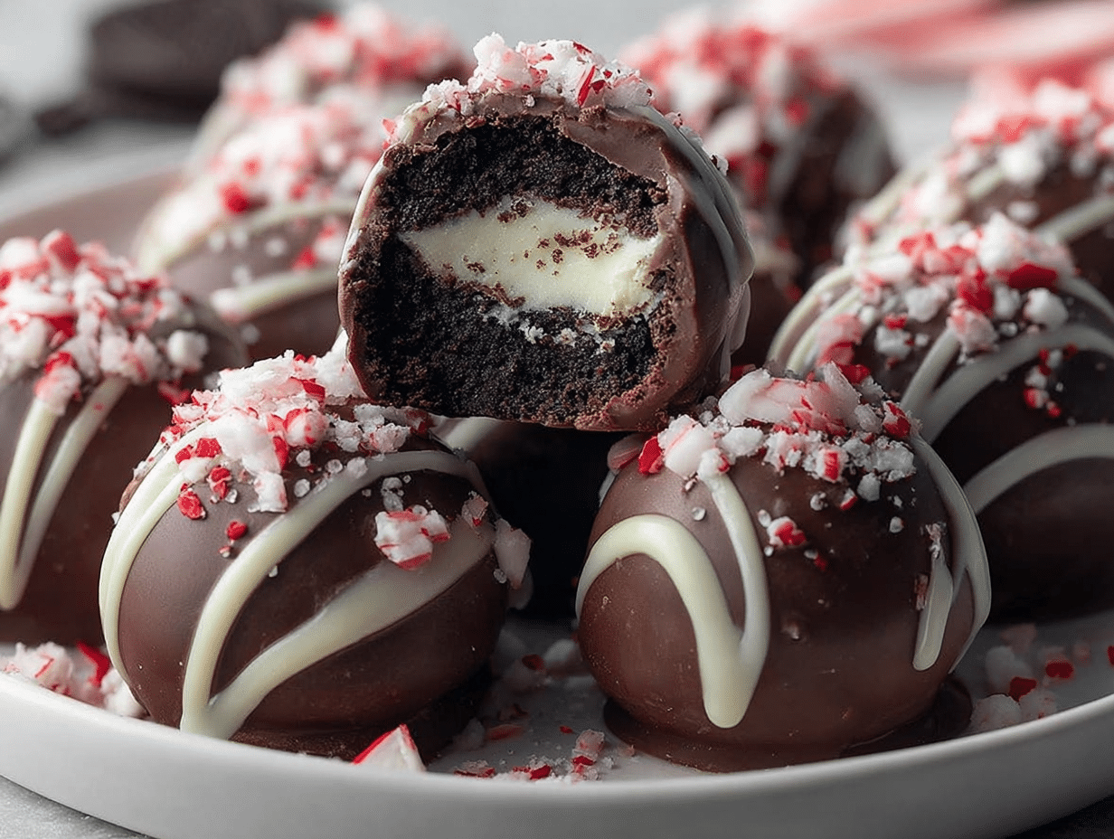Peppermint Oreo Chocolate Truffles