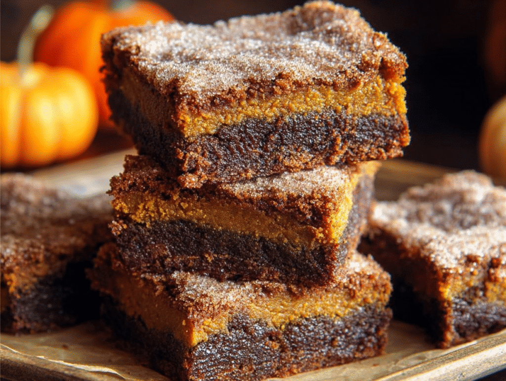 Pumpkin Snickerdoodle Brownies