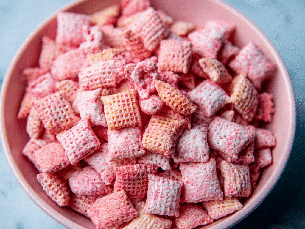 Quick Strawberry Shortcake Puppy Chow