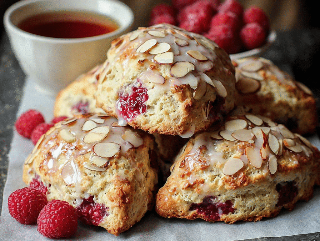Raspberry Almond Scones Soft
