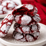 Red Velvet Crinkle Cookies