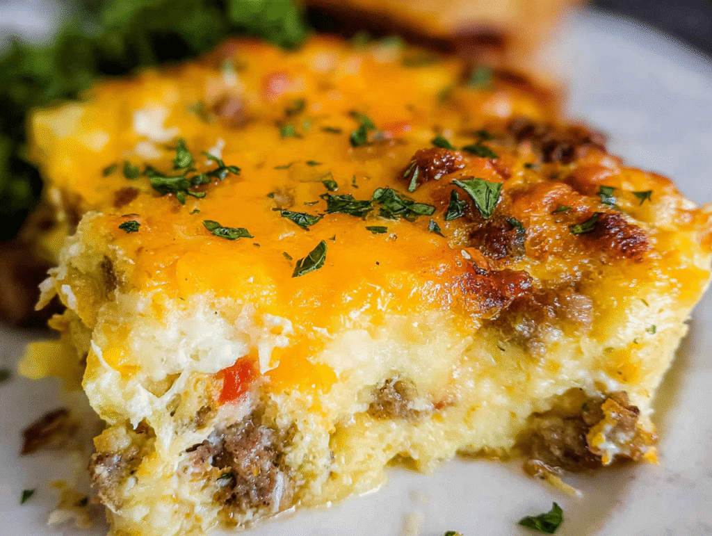Savory Breakfast Sausage and Cheese Casserole