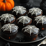 Spiderweb Chocolate Cupcakes