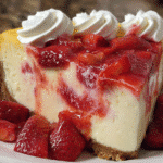 Strawberries Cream Cheesecake Swirled