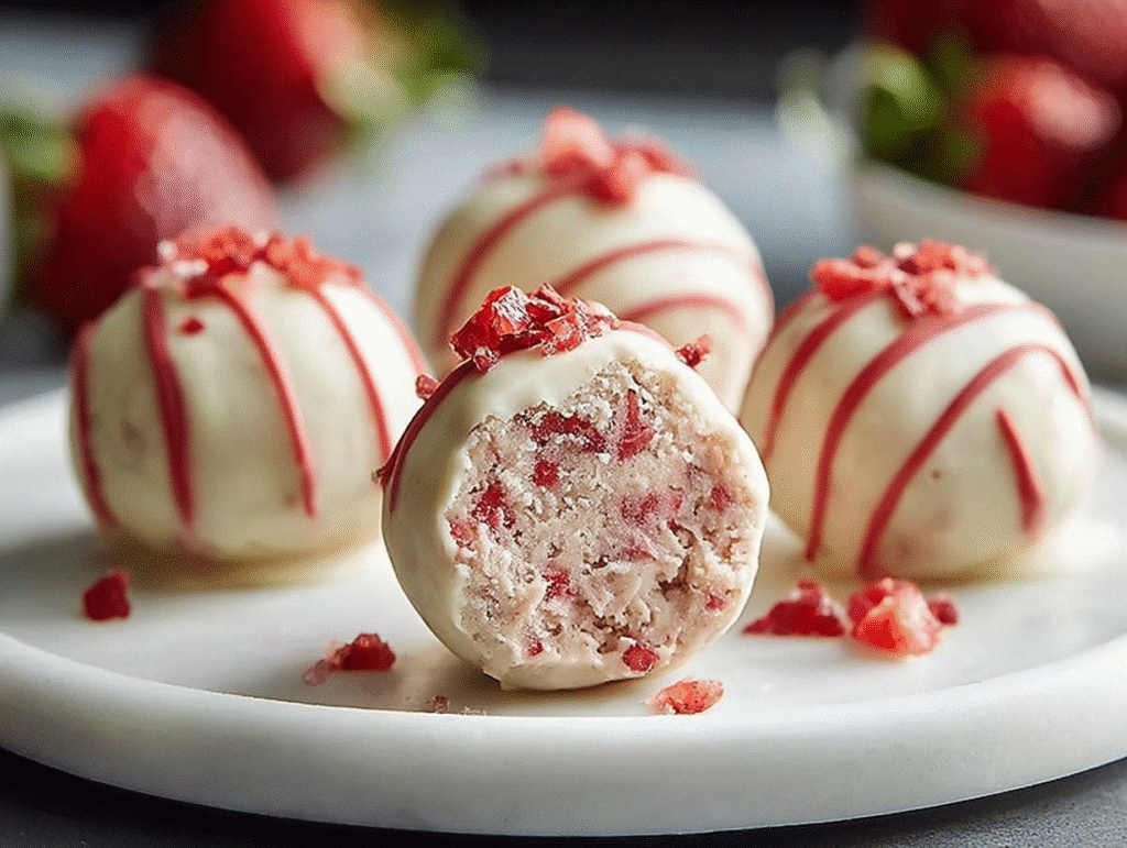 Strawberry Cheesecake Protein Balls