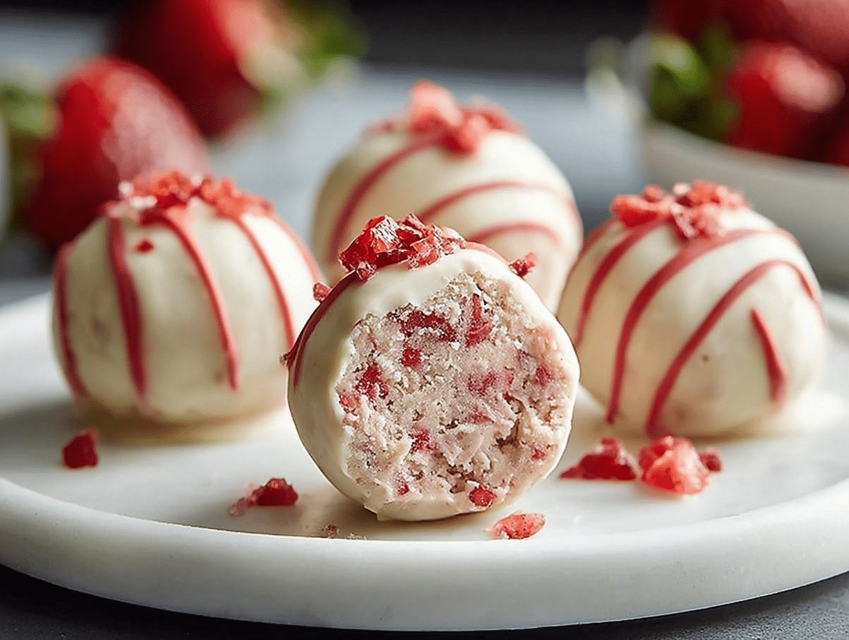 Strawberry Cheesecake Protein Balls