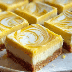 Swirled lemon cheesecake bars