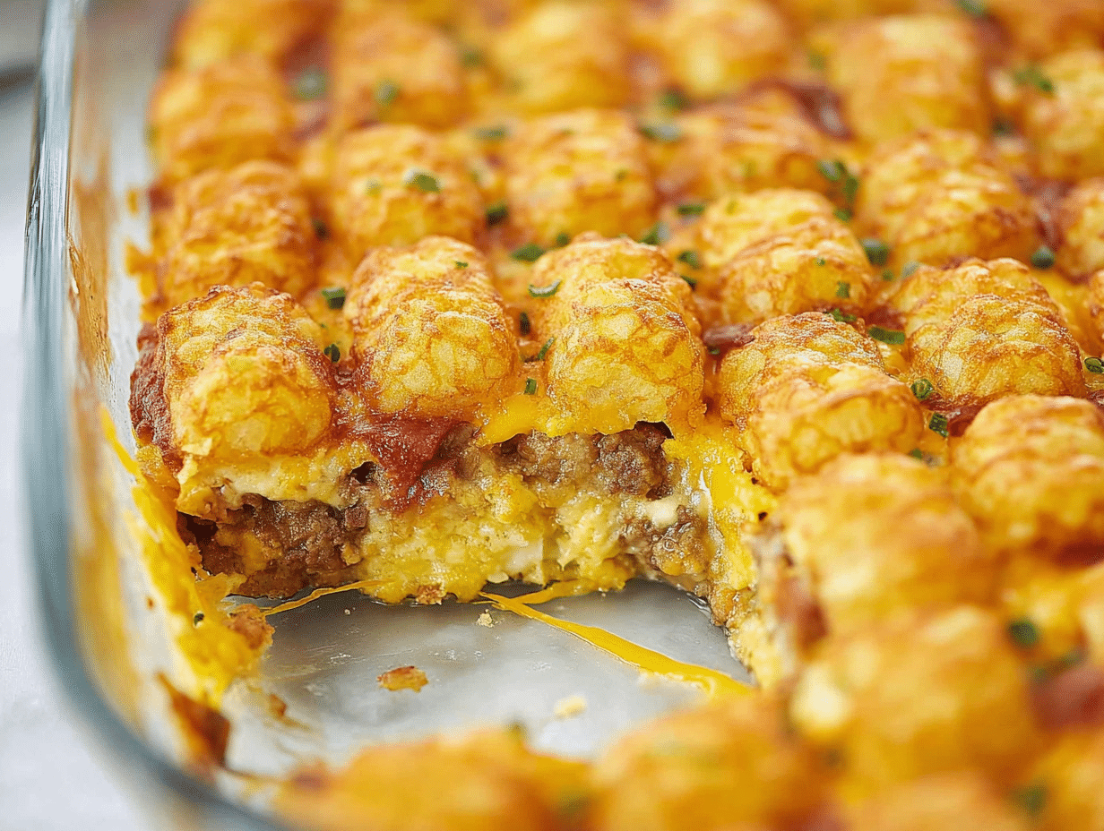 Tater Tot Sausage Breakfast Casserole