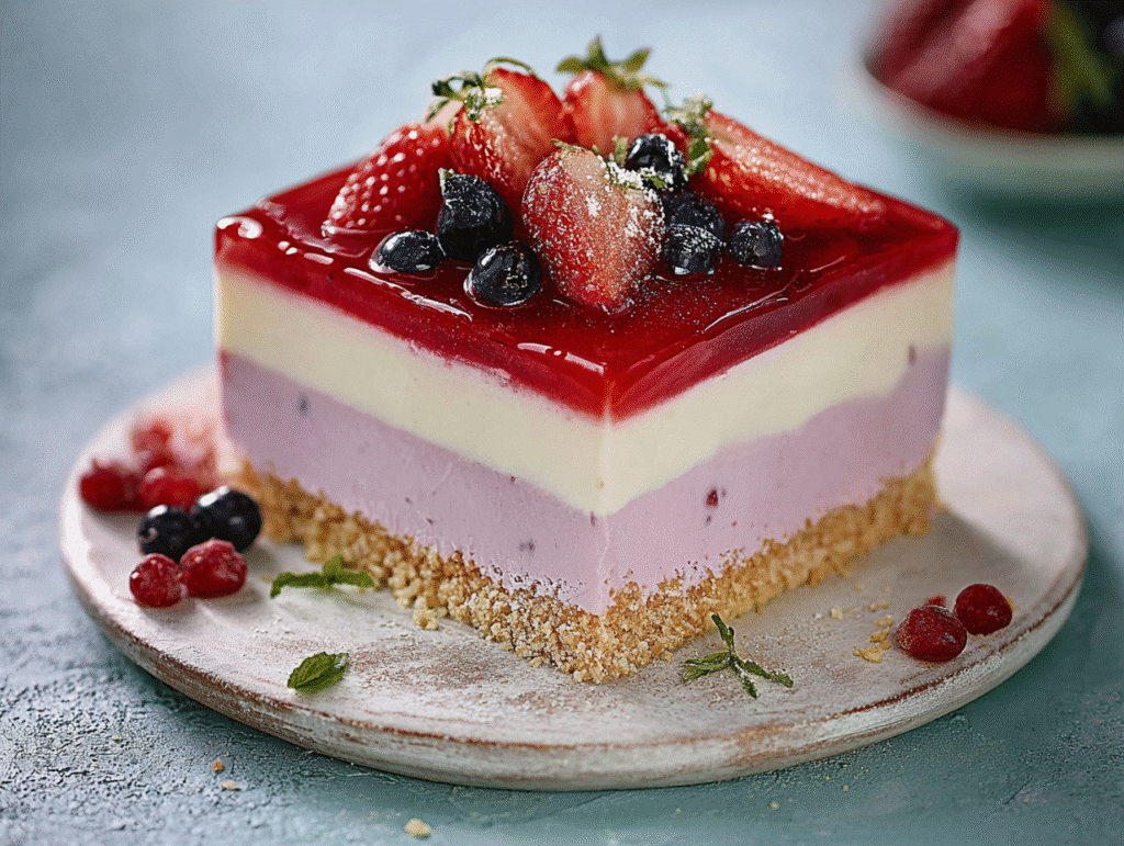 Triple-layered Berry Cheesecake