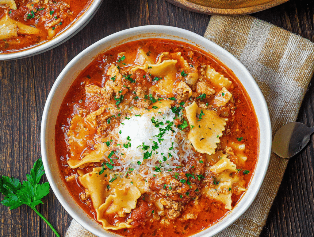 BEST EVER One-Pot Lasagna Soup Recipe!