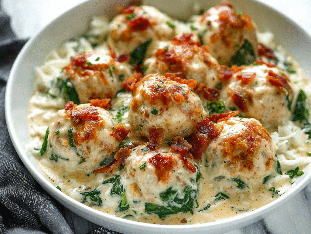 Baked Chicken Ricotta Meatballs