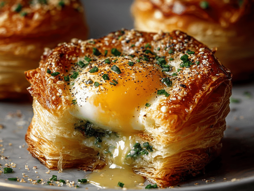 Baked Eggs Napoleon Pastry
