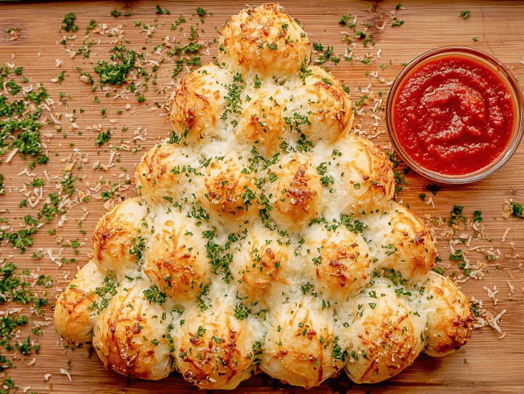 Cheesy Christmas Tree Bread