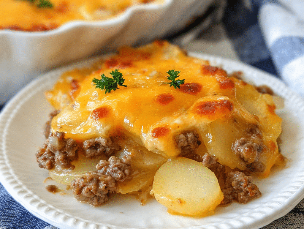 Cheesy Hamburger Potato Casserole