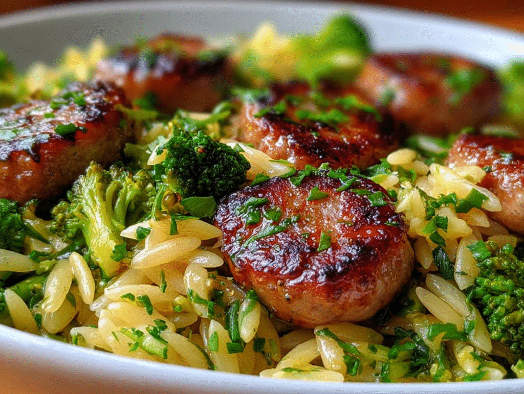 Chicken Sausage and Broccoli Orzo