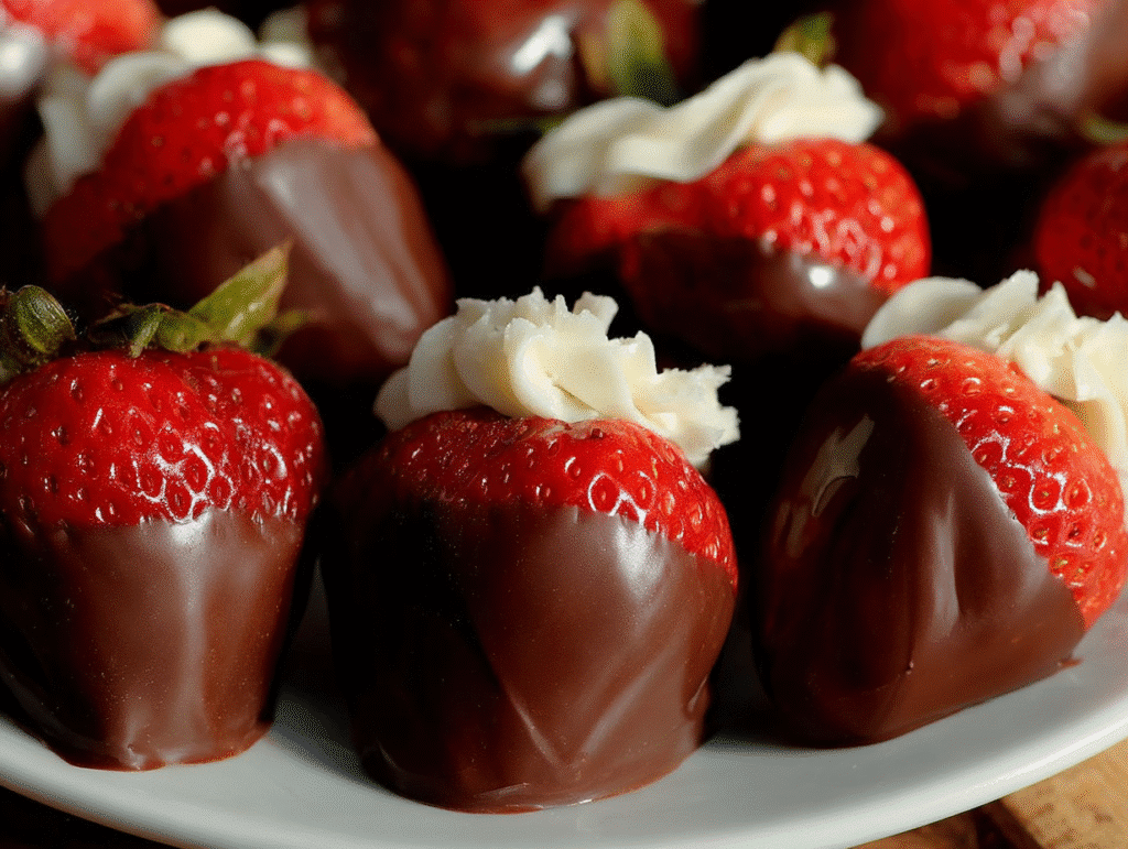 Chocolate Covered Cheesecake Strawberries