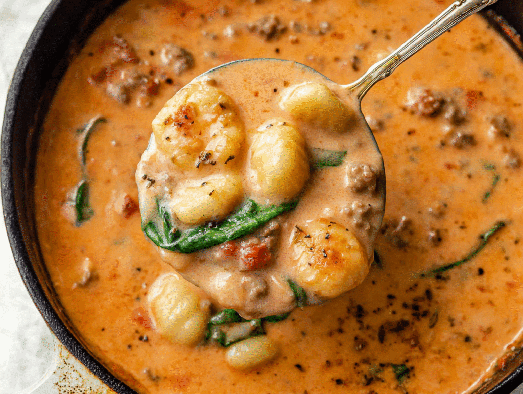 Creamy Italian Sausage Gnocchi Soup