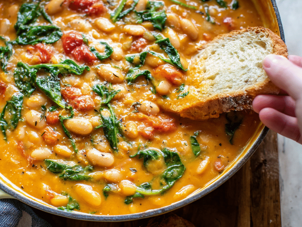 Creamy Vegan Tomato White Bean Stew