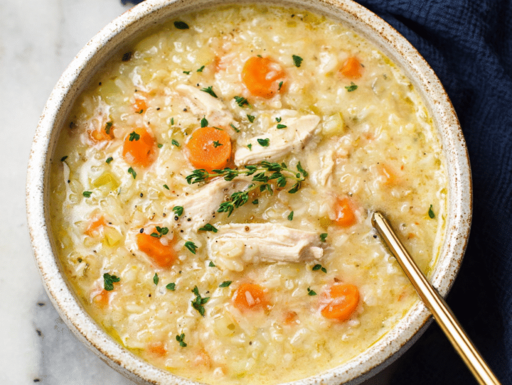 Creamy White Chicken and Rice Soup