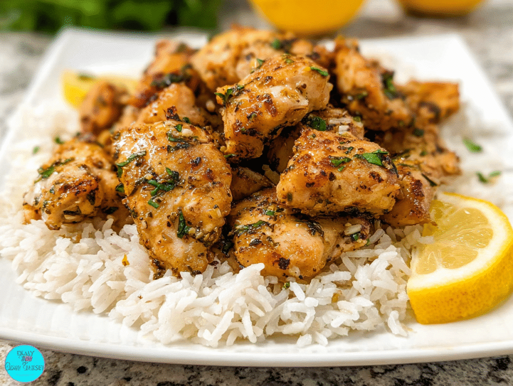 Crispy Lemon Garlic Chicken Bites