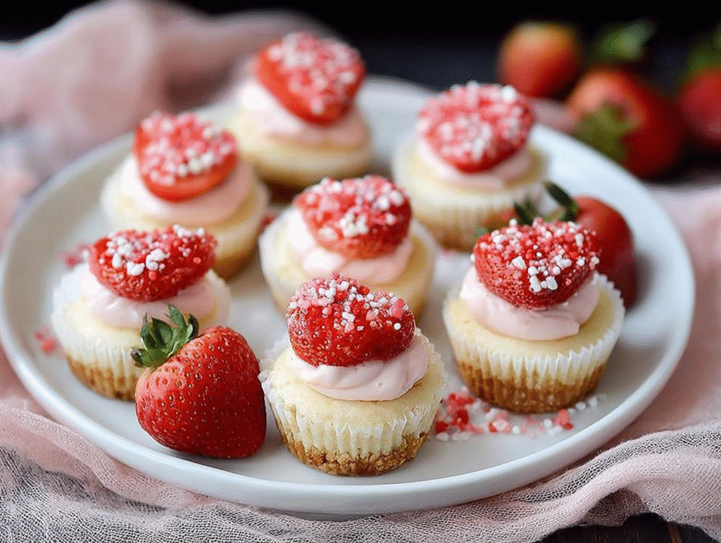 Delightful Strawberry Cheesecake Bites: A Perfectly Sweet and Festive Treat