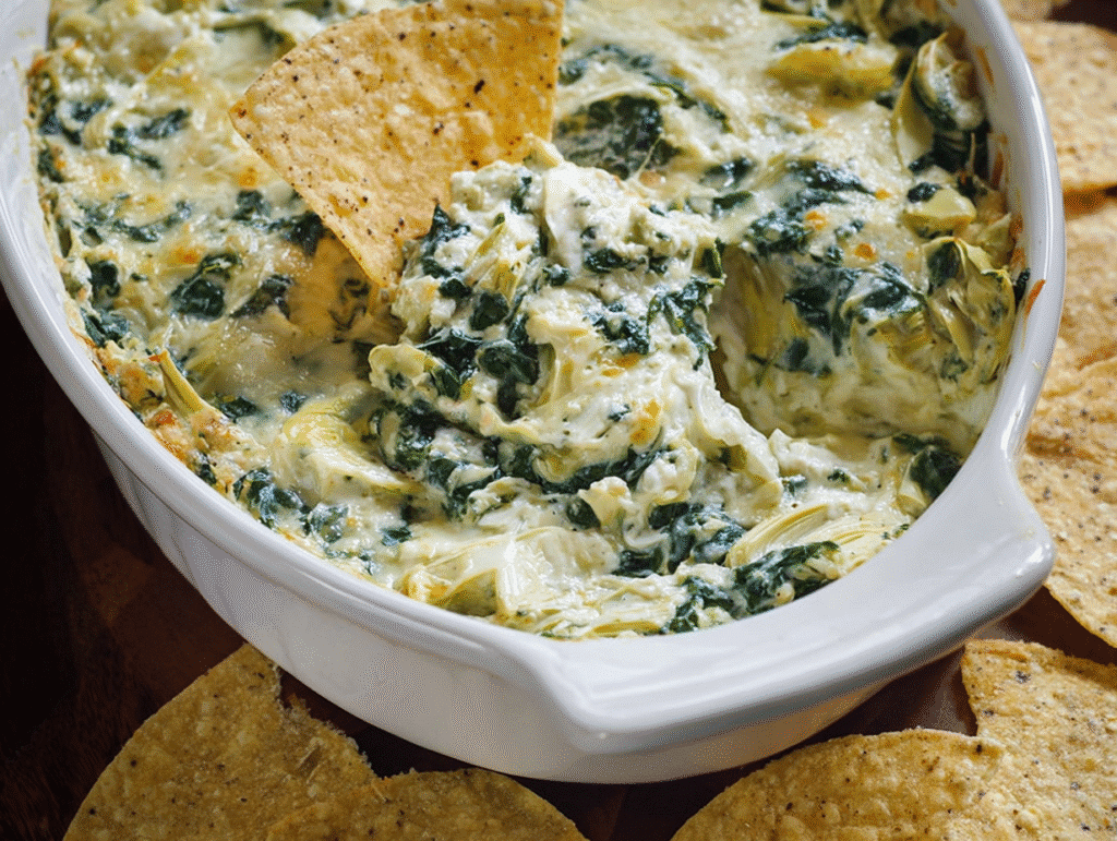 Easy Spinach Artichoke Dip