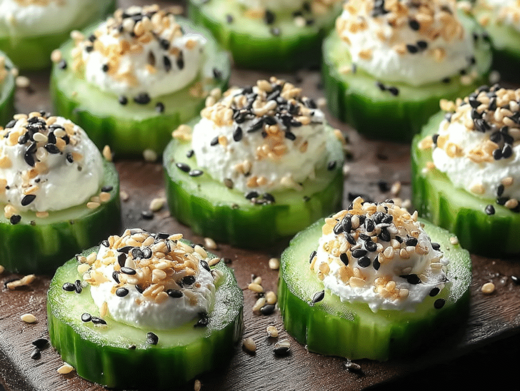 Everything Bagel Cucumber Snacks