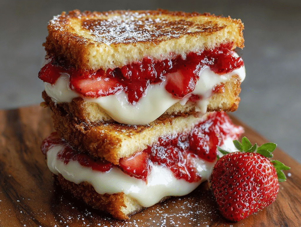 Fried Strawberry Cheesecake Sandwiches