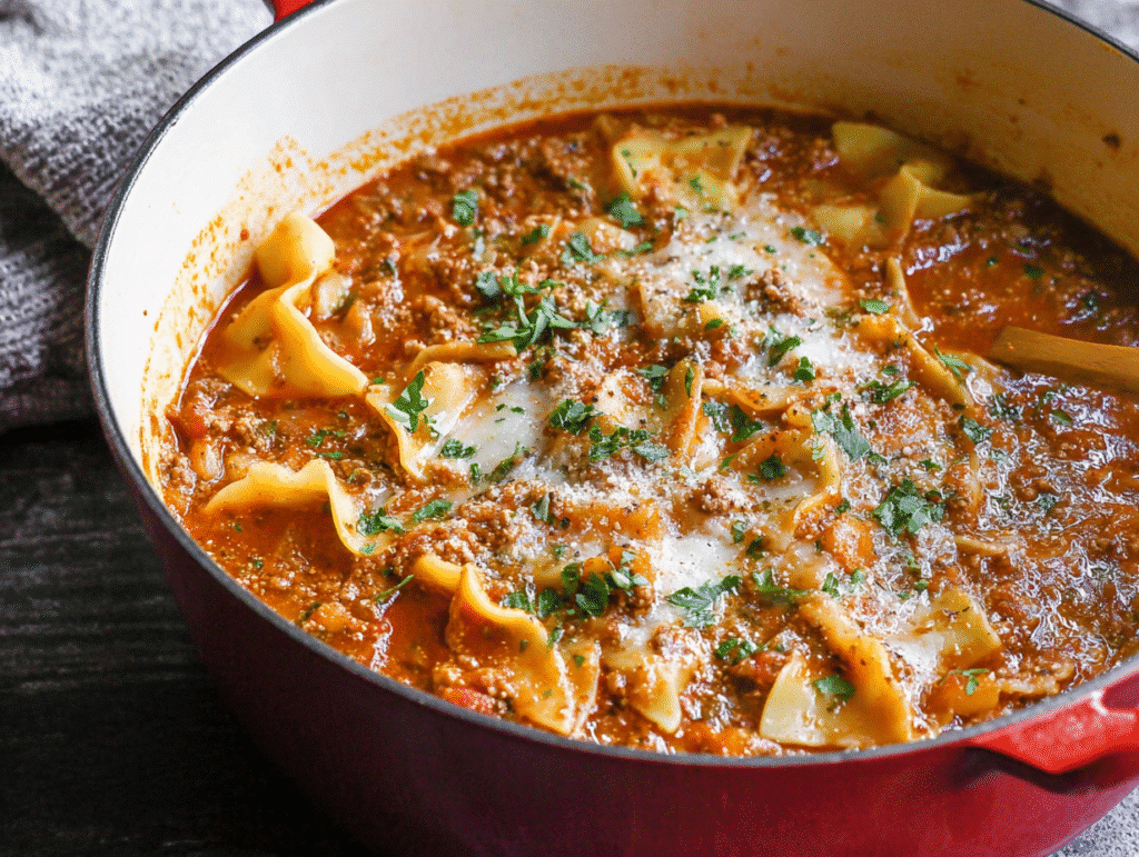 Gluten Free Lasagna Soup (Dairy Free)