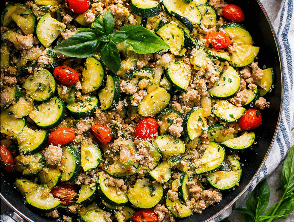Ground Turkey and Zucchini Skillet