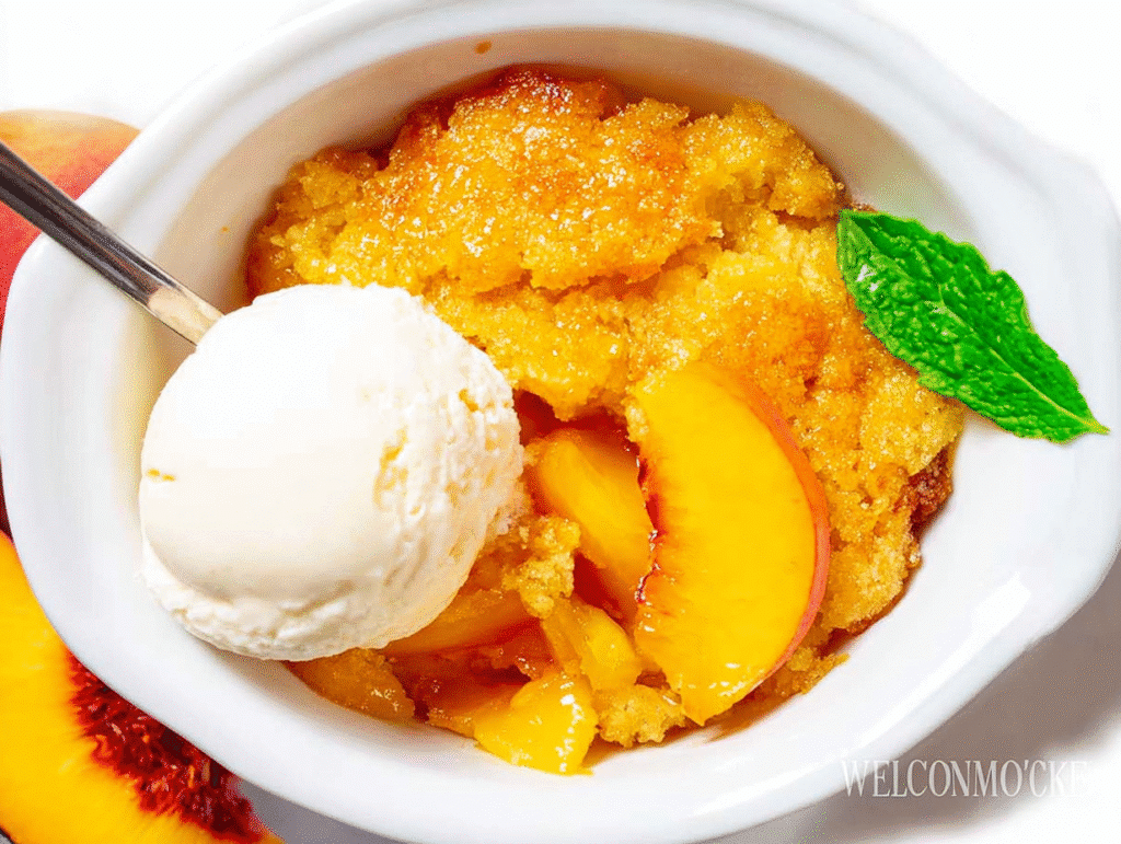 Healthy Peach Cobbler
