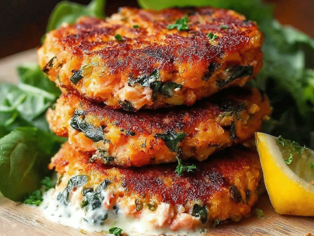 Homemade Mediterranean Salmon Patties