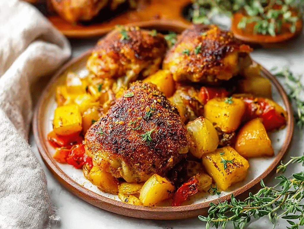 Homemade Sheet Pan Chicken Thighs