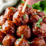 Honey BBQ Crockpot Meatballs