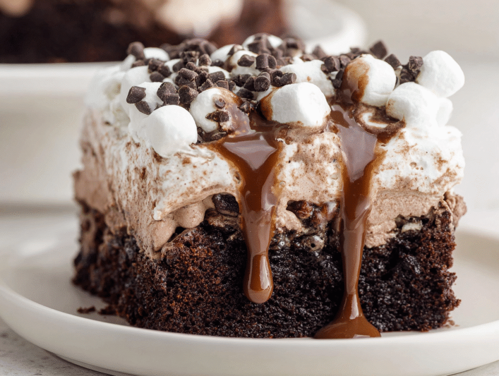 Hot Chocolate Poke Cake