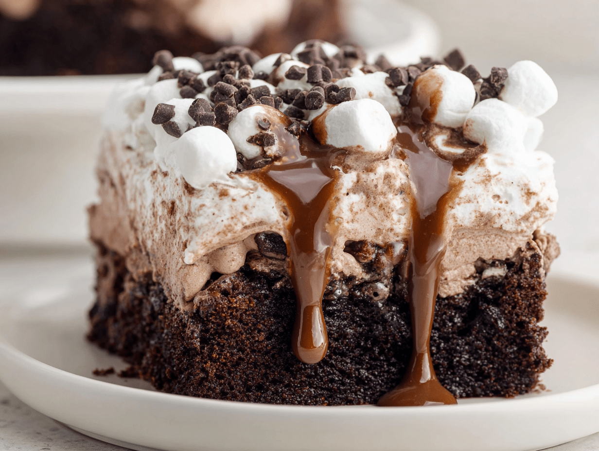 Hot Chocolate Poke Cake
