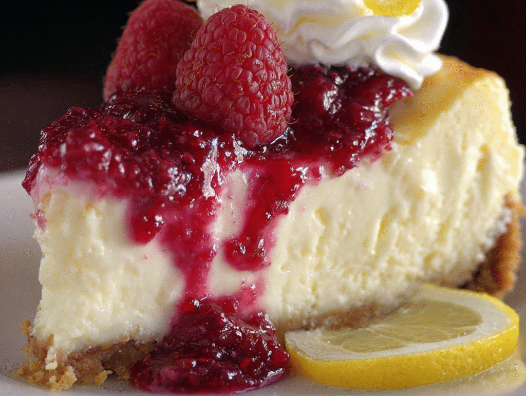Lemon Raspberry Cheesecake