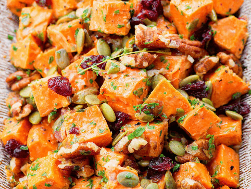 Maple Orange Sweet Potato Salad