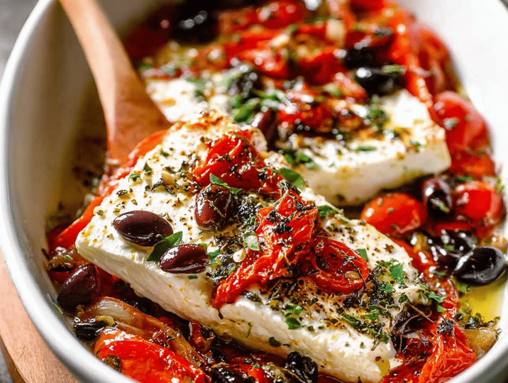 Mediterranean Baked Feta Appetizer