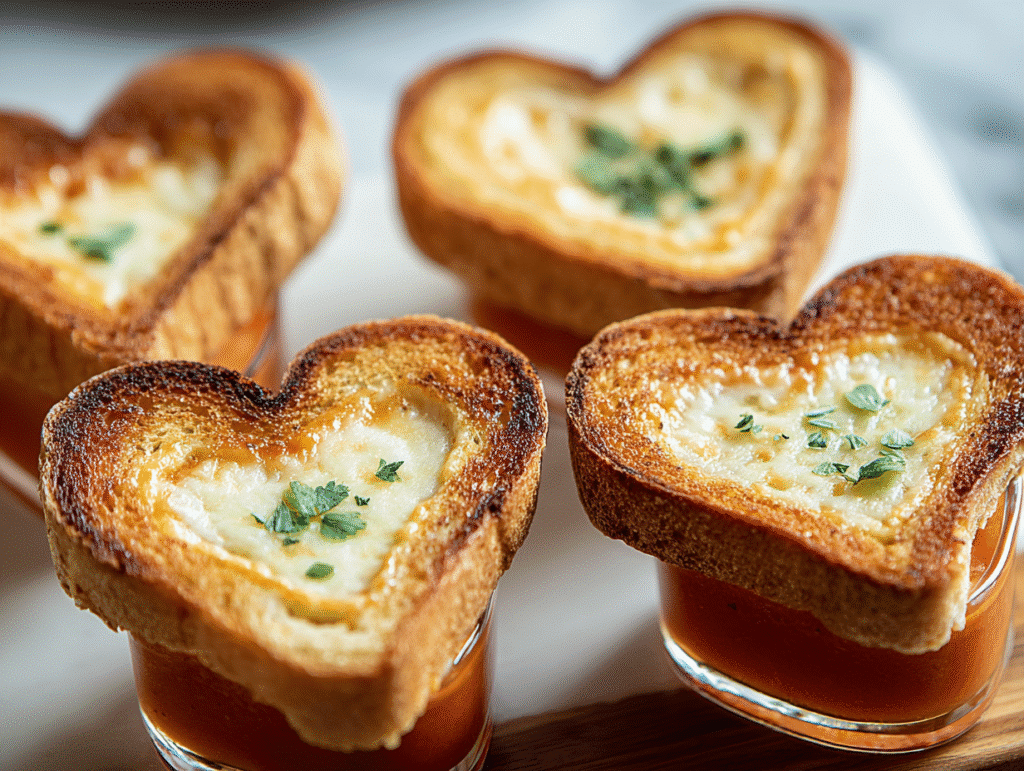 Mini Grilled Cheese Hearts