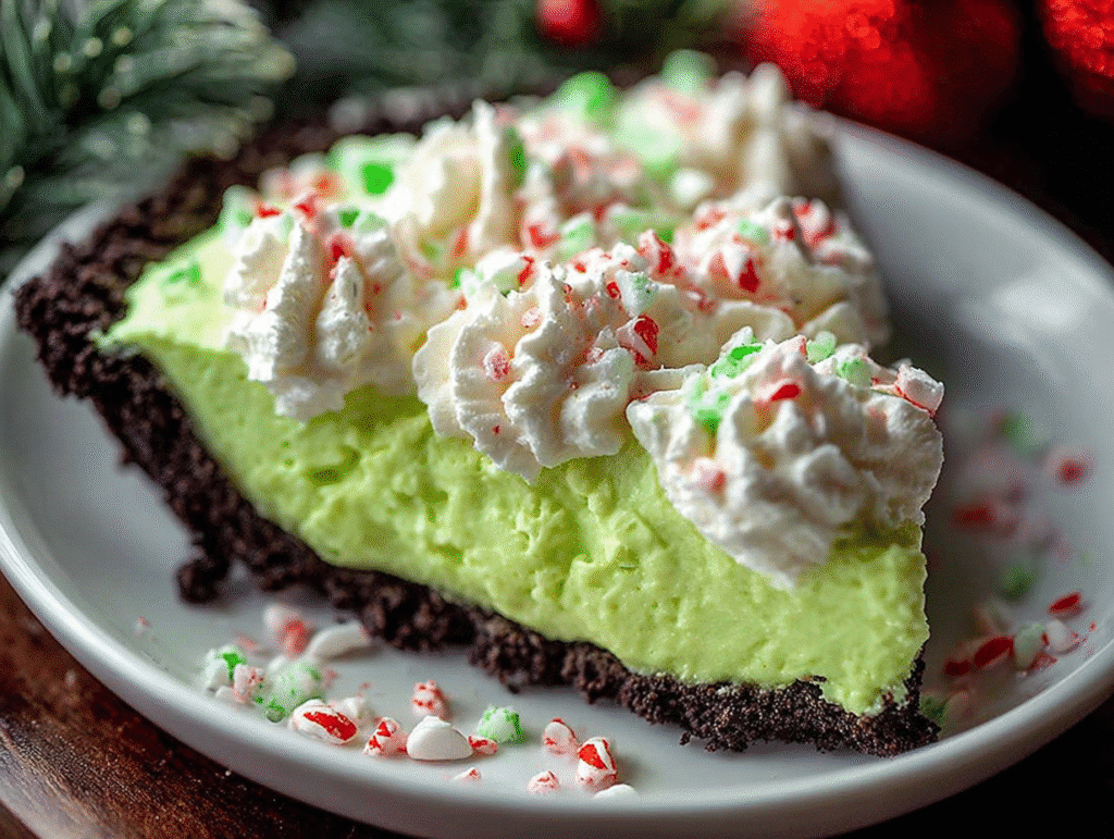 No Bake Grinch Pie