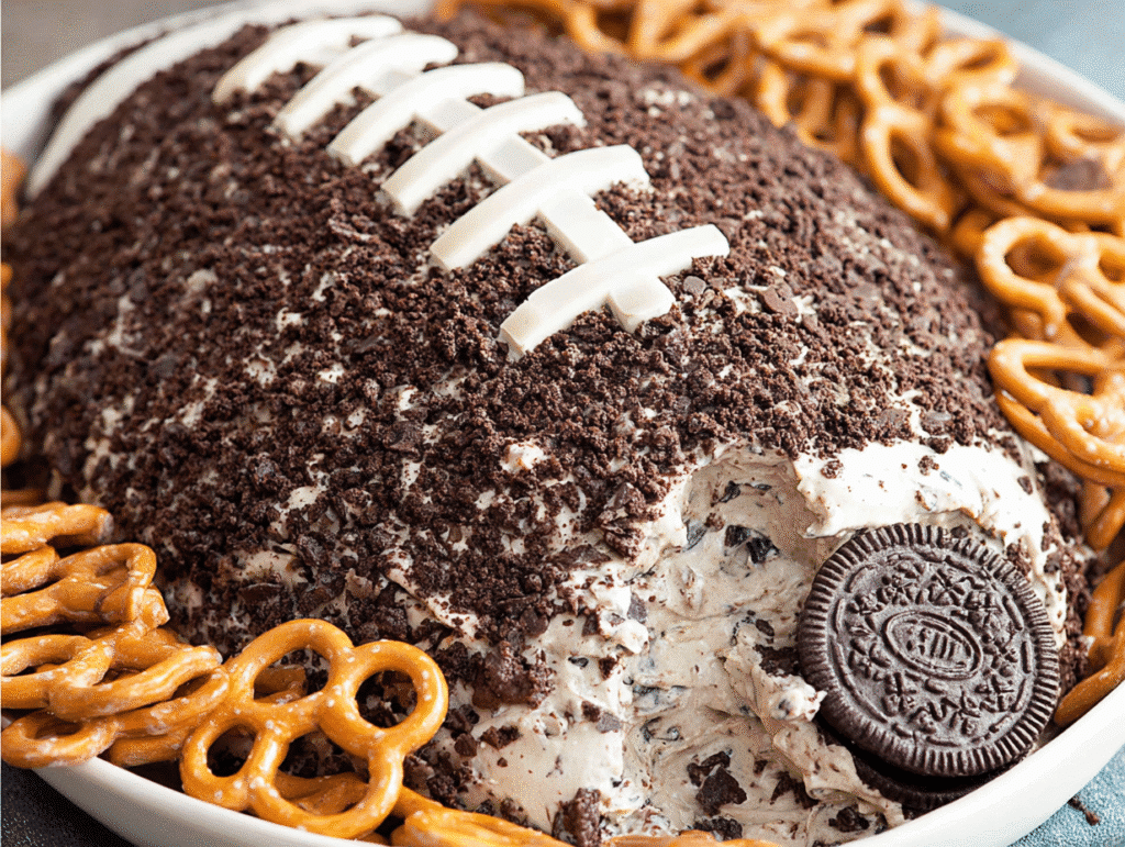 Oreo Cream Cheese Football Dip