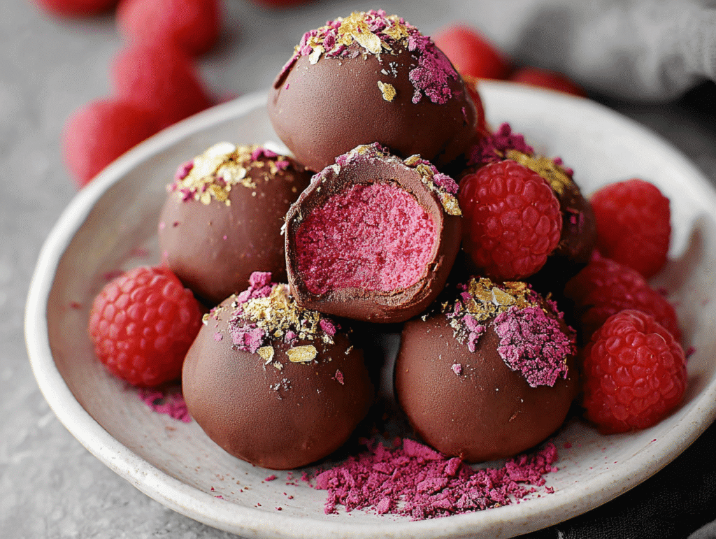 Raspberry Chocolate Truffles