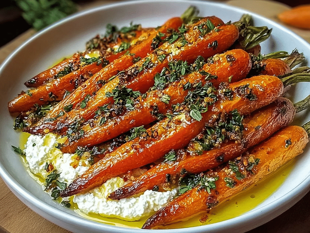 Roasted Carrots with Whipped Ricotta and Hot Honey Recipe